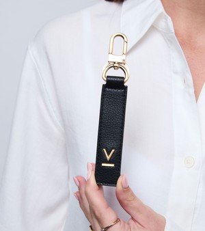 Raya Vegan Bio-Based Bamboo Key ring in black from Votch