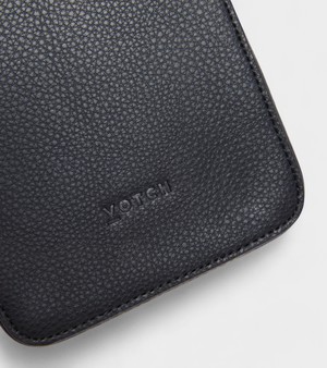 Luna Compact Vegan Bio-Based Bamboo Phone Bag in Black from Votch