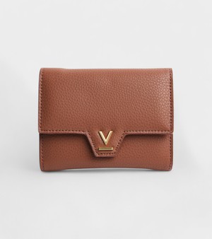 Clemmie Vegan Bio-Based Bamboo Trifold purse in brown from Votch