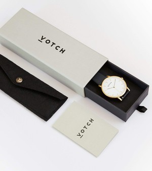 Gold & Black with Tan Watch | Petite from Votch