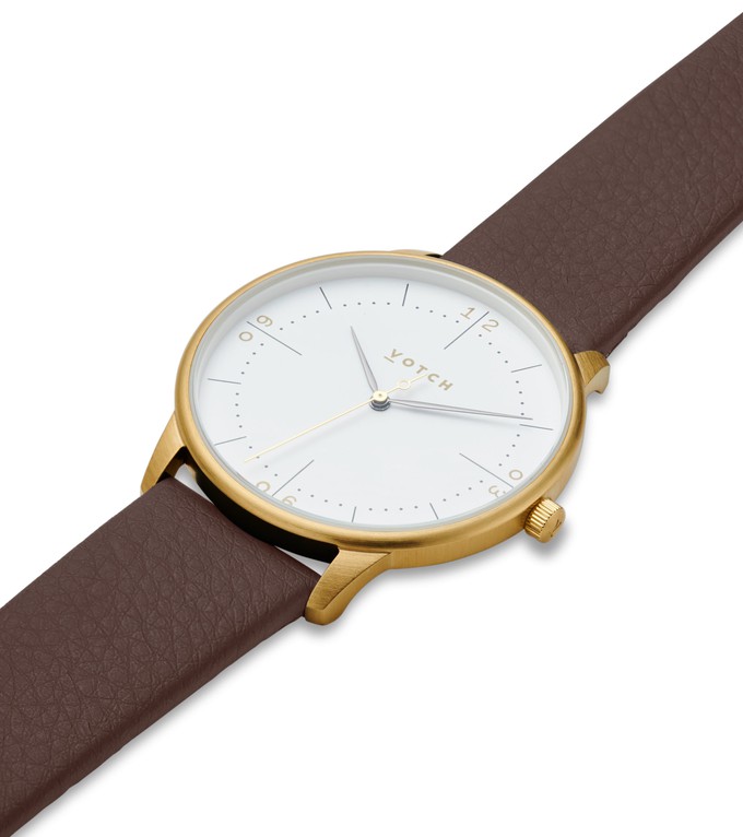 Gold & Brown Watch | Aalto from Votch