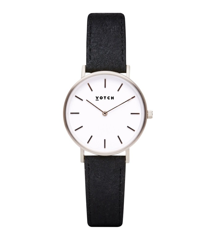 Silver & Piñatex Watch | Petite from Votch