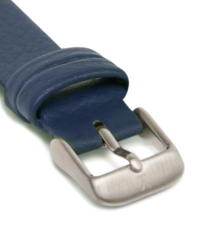 Navy with brushed silver buckle | 16mm from Votch