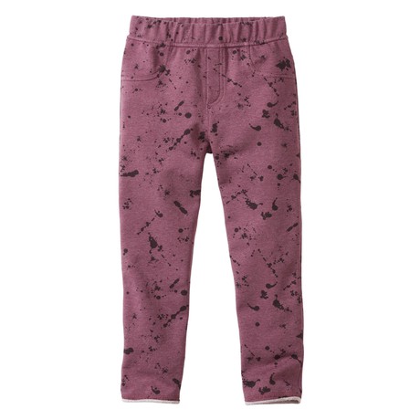 Sweat-Jeggings aus Bio-Baumwolle, plum-melange-bedruckt from Waschbär