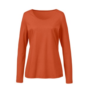 Langarmshirt aus reiner Bio-Baumwolle, terracotta from Waschbär