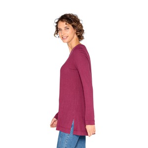 Langarmshirt aus reinem Bourretteseiden-Jersey, brombeere from Waschbär