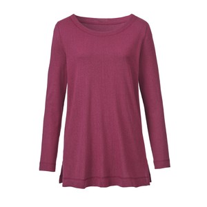 Langarmshirt aus reinem Bourretteseiden-Jersey, brombeere from Waschbär