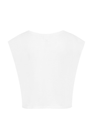 Cropped Dance Vest - Diamond White from Wellicious