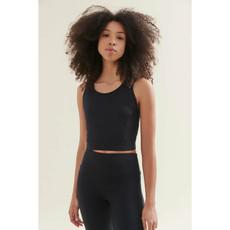 New 3/4 Crop Top - Caviar Black via Wellicious