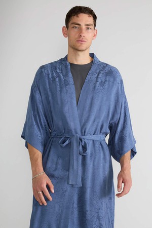 zen indigo Besser-als-Seide Kimono from Yahmo