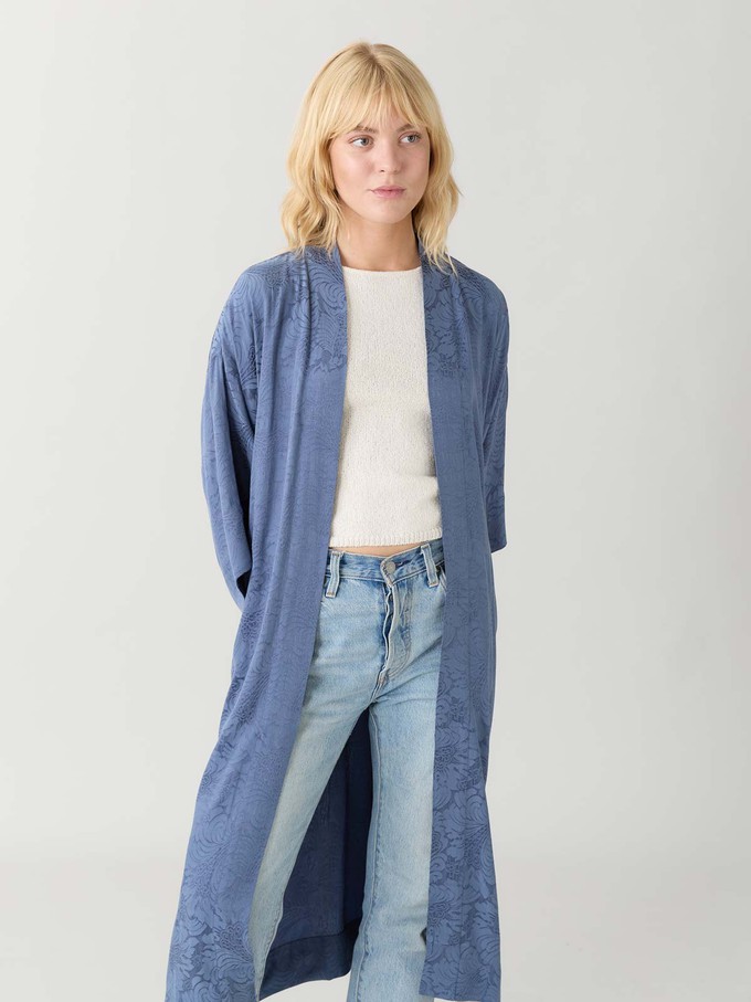 zen indigo Besser-als-Seide Kimono from Yahmo