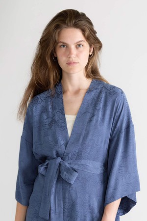 zen indigo Besser-als-Seide Kimono from Yahmo