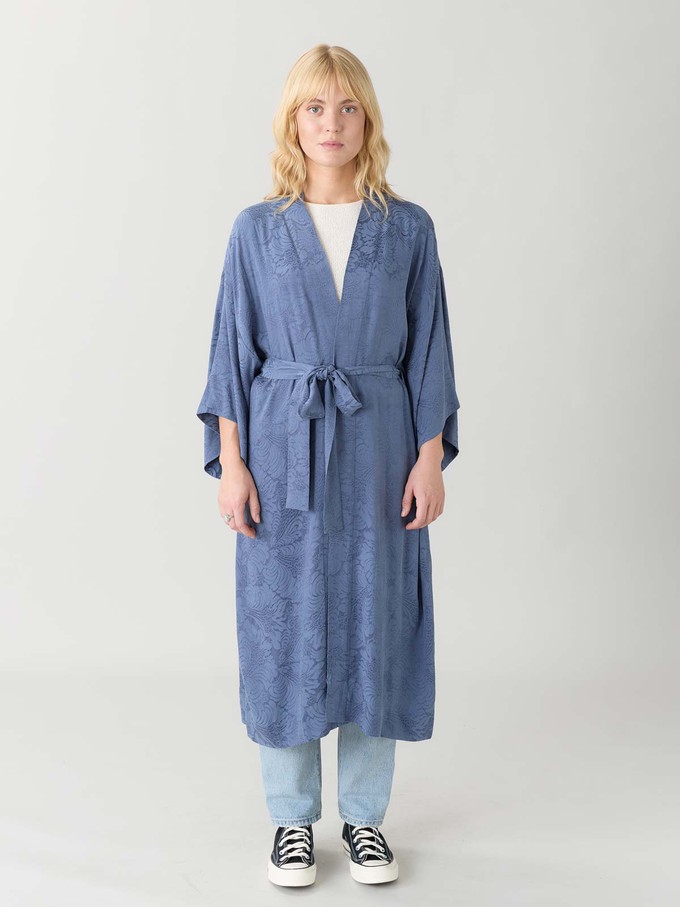 zen indigo Besser-als-Seide Kimono from Yahmo