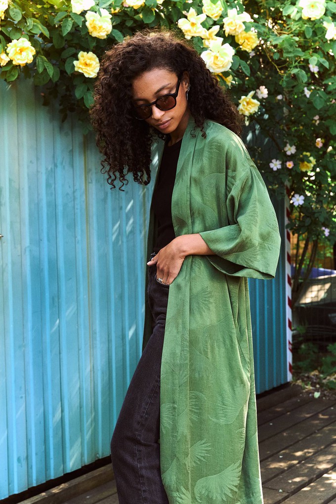 matcha Besser-als-Seide Kimono from Yahmo