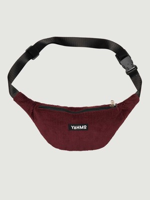 weinrote Cord Bauchtasche from Yahmo