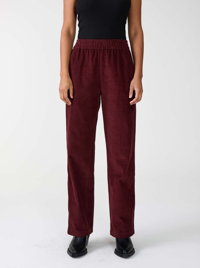 weinrote Cordhose from Yahmo