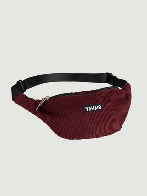 weinrote Cord Bauchtasche from Yahmo