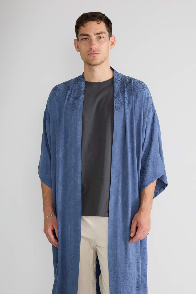 zen indigo Besser-als-Seide Kimono from Yahmo