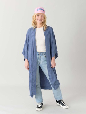 zen indigo Besser-als-Seide Kimono from Yahmo