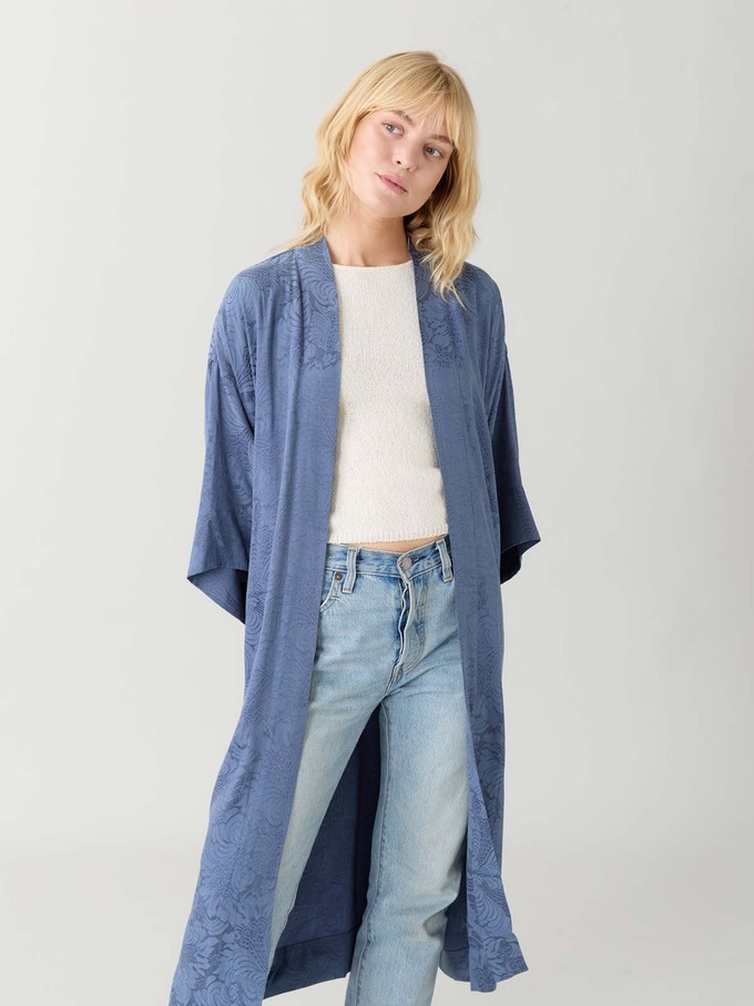 zen indigo Besser-als-Seide Kimono from Yahmo