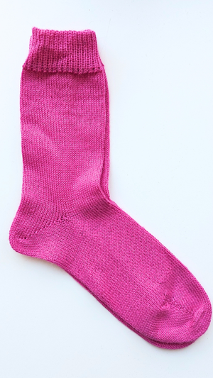 Knitted Socks | Funky Fuchsia | 100% Alpaca Wool | Sustainable and Ethically Made from Yanantin Alpaca