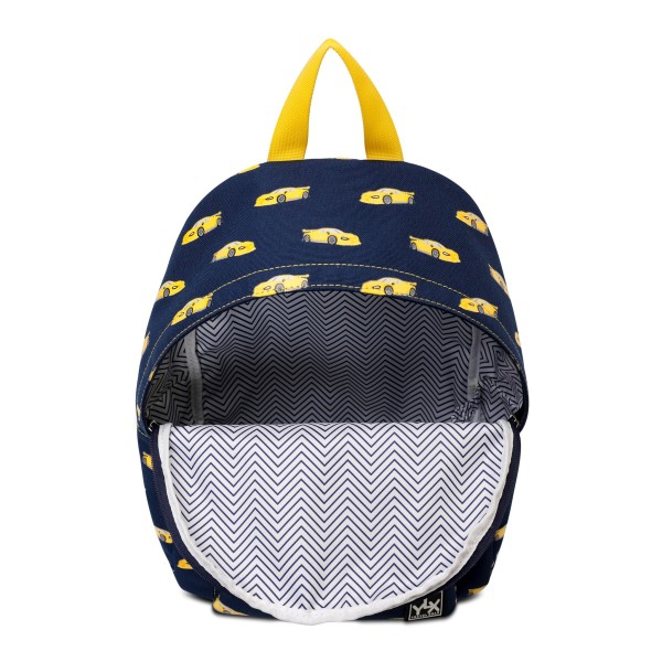 YLX Hemlock Backpack - Kids | Navy Blue &amp;amp;amp;amp;amp; Yellow cars from YLX Gear