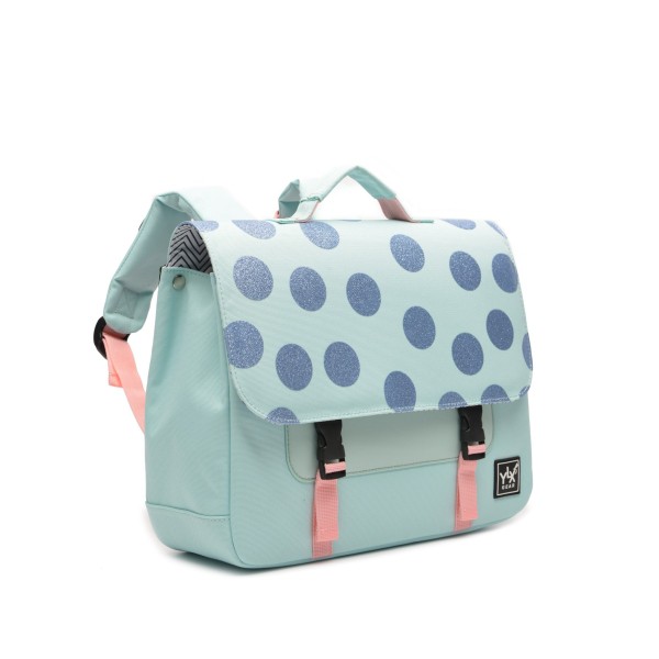 YLX Classic School Bag | Bleached Aqua & Glitter Dots from YLX Gear